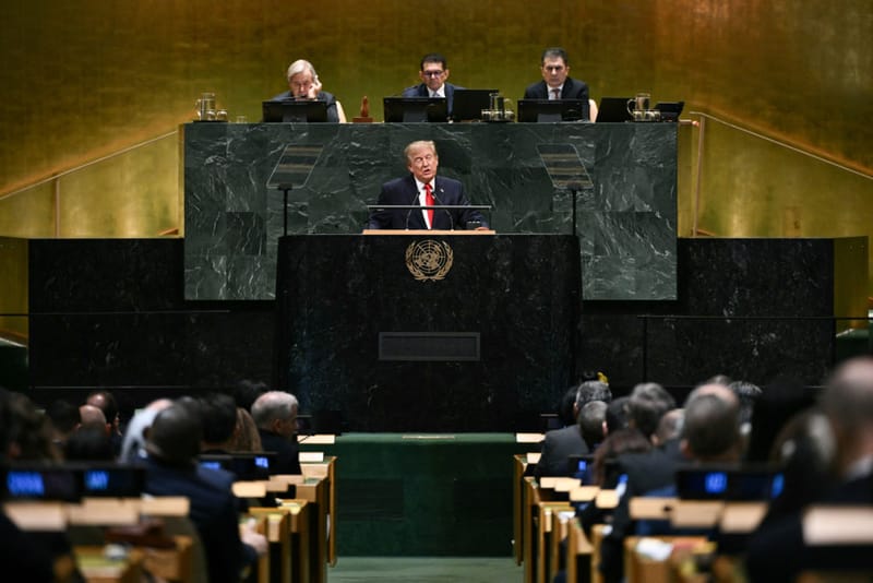 President Trump addresses the 81st United Nations General Assembly at UN Headquarters in New York City, Sept. 22, 2026. Credit: Brendan Smialowski/Pool via Reuters